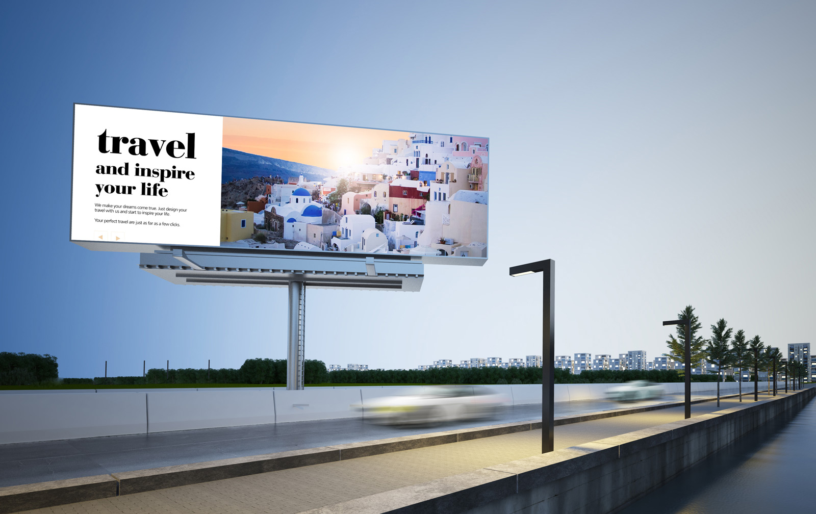 Travel-themed outdoor advertising
