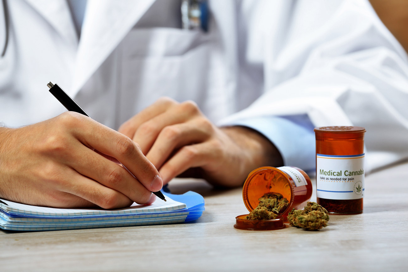 Louisiana medical marijuana pharmacy writing a prescription