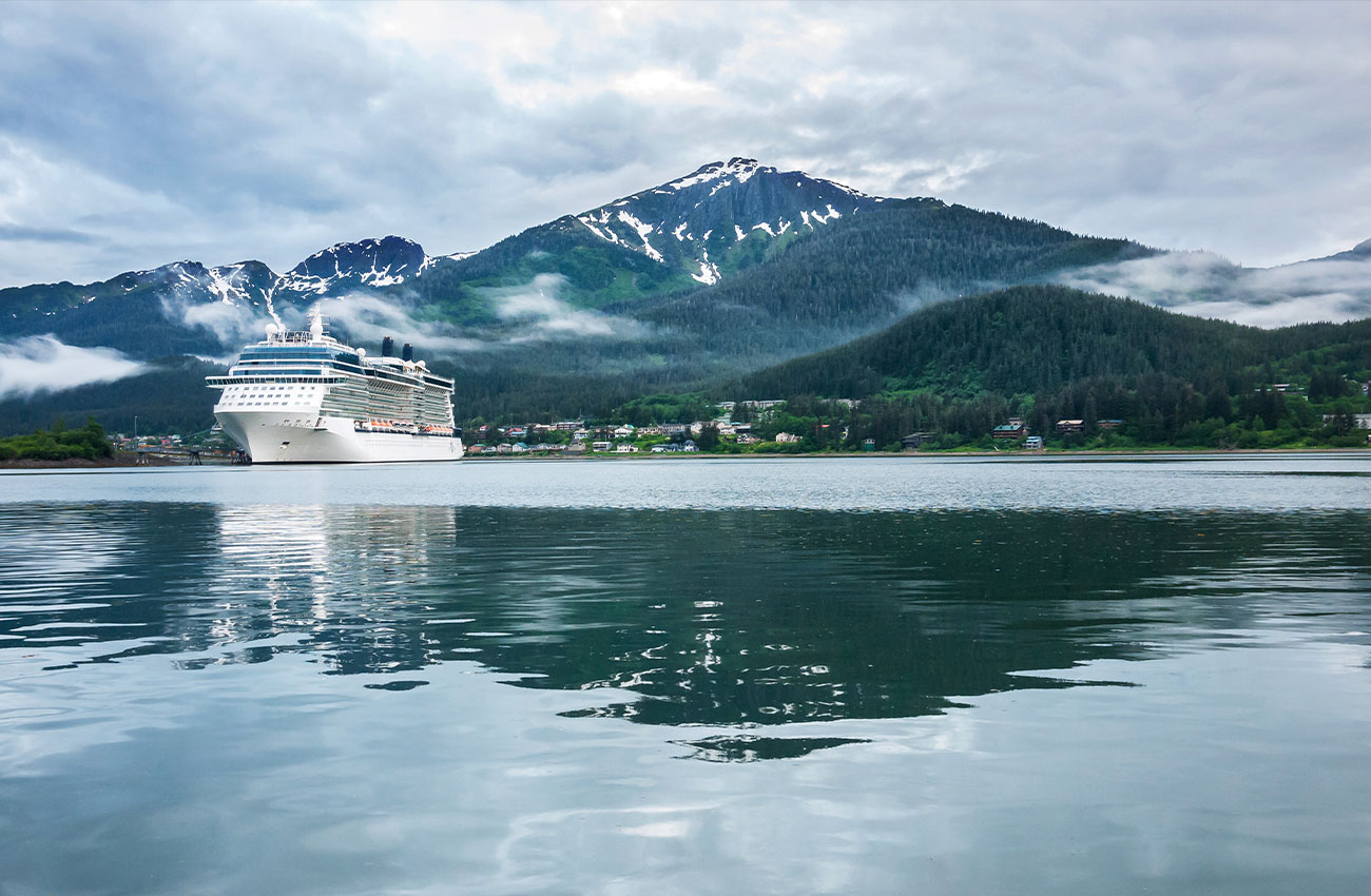 Alaska bay and mountains