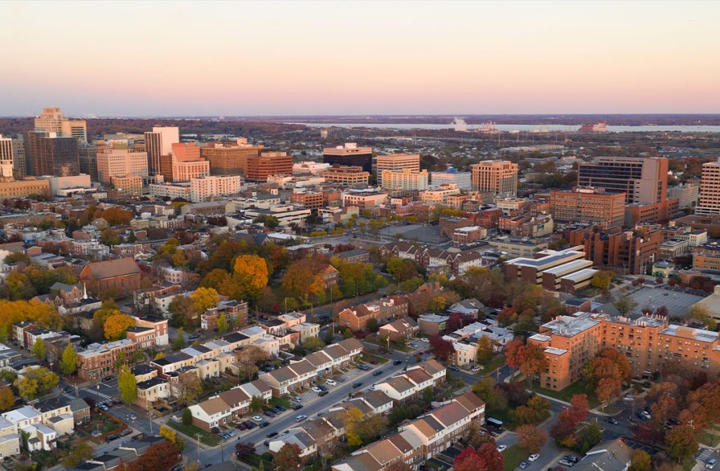 Wilmington Delaware city skyline