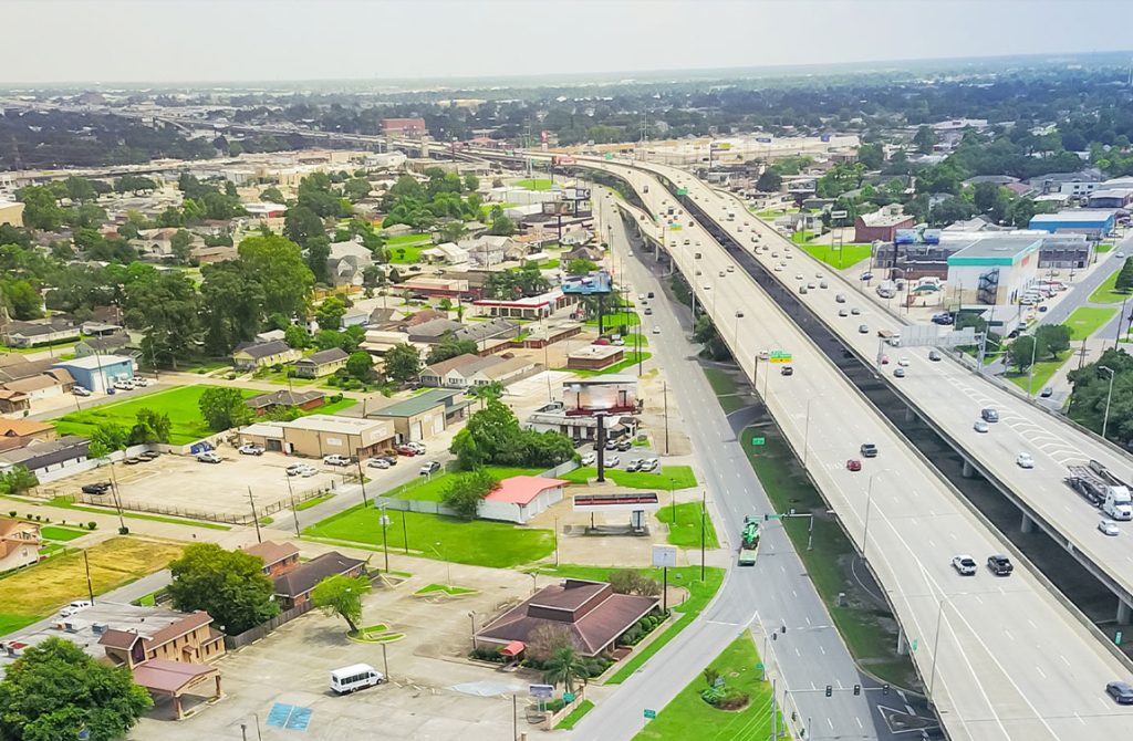 High level shot of New Orleans, Louisiana