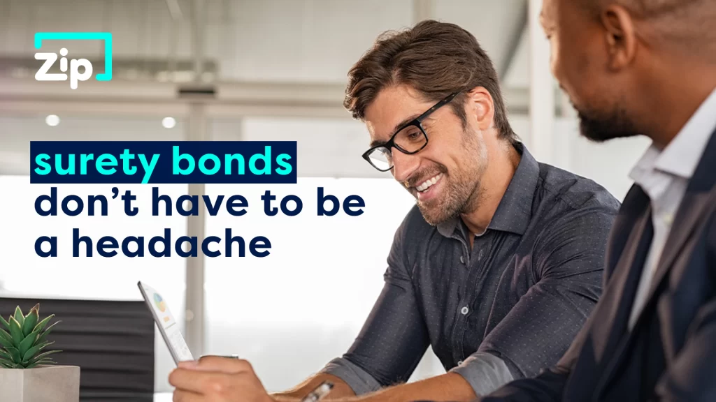 Surety agent explaining bonds to an insurance agent